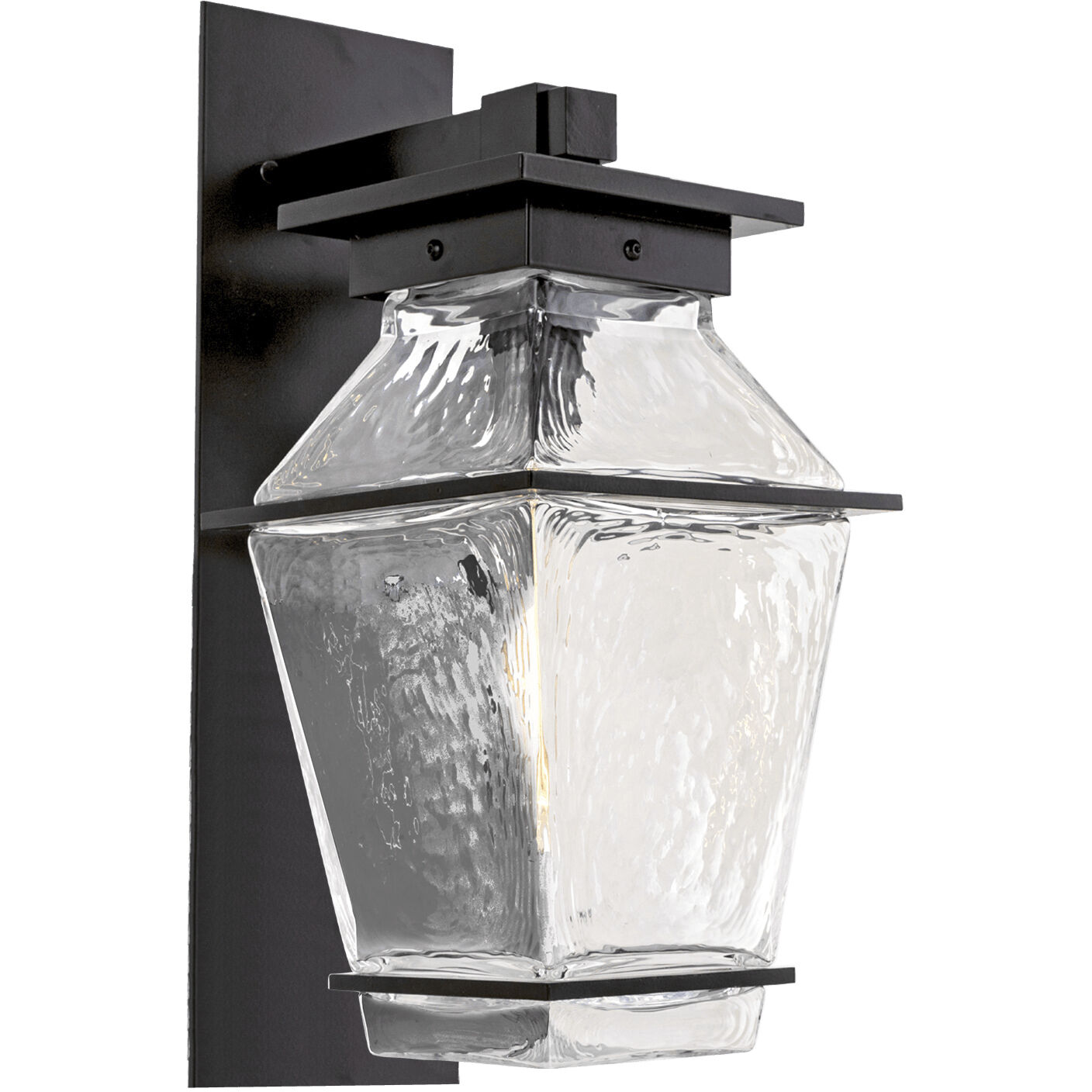Landmark 1 Light Textured Black Outdoor Sconce in E26 Incandescent, Arm